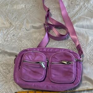 wild fable Lavender Purple Crossbody Bag with Dual Front Pockets